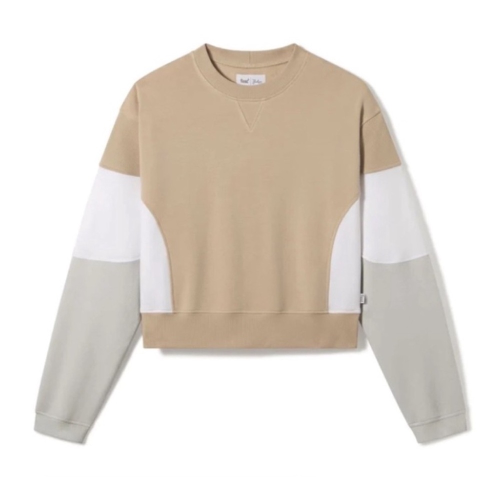 Helen Owen X Feat plush crewneck - Tri Colorblock small